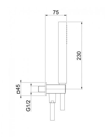 Душевой гарнитур Webert AC1045794 Золото матовое, артикул AC1045794