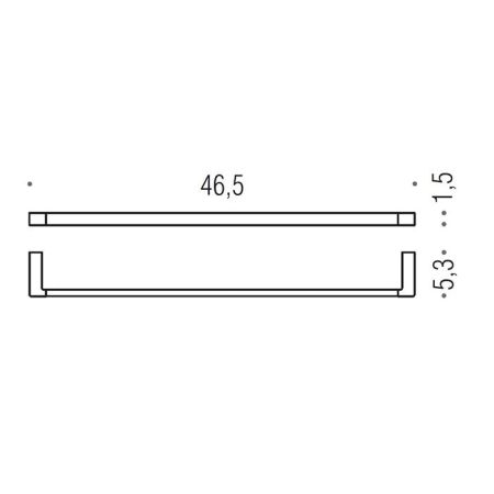 Colombo MiniQ Полотенцедержатель 46,5см, цвет: чёрный матовый, артикул B5010.NM