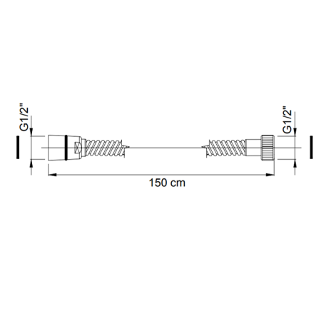 FIMA|Carlo Frattini Wellness Шланг для душа 1500 мм., металлический, цвет хром, артикул F2021CR