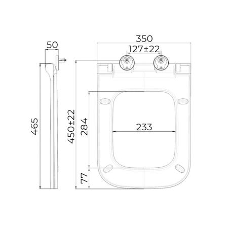 Крышка-сиденье для унитаза Terminus Ното 94S04W, белый, артикул 94S04W