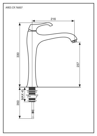 Смеситель Ares для кухни, цвет золото