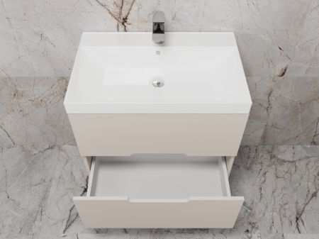 Тумба подвесная "Матис 70", Classic 70, (2 ящика), КРЕМ, ЭМАЛЬ, артикул ЛС-00002309