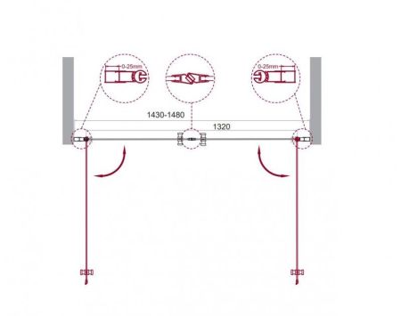 Душевая дверь BelBagno ETNA-B-2-160-C-Cr