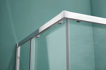 AQ ARI KV09020CH Душевой уголок квадратный, двери раздвижные 900x900x2000 профиль хром, стекло прозрачное (старый артикул AQNAA1142-90), артикул AQ ARI KV 09020CH