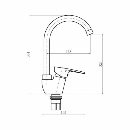 Смеситель для кухни Plstart PL4105-8, белый