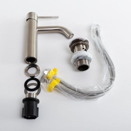 RELAX-LS1-01-W0 Смеситель для раковины однорычажный без донного клапана, хром, артикул RELAX-LS1-01-W0