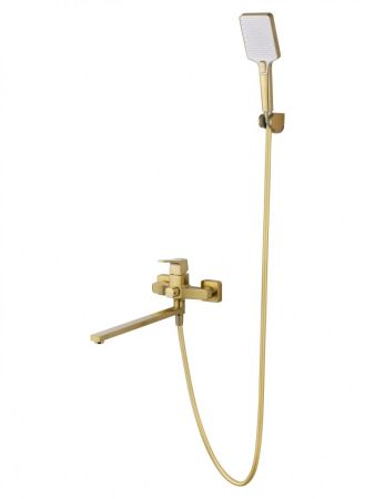 Смеситель для ванны WONZON & WOGHAND FLEX, Брашированное золото (WW-639906-BG), артикул WW-639906-BG