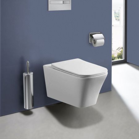 Унитаз подвесной Cool VT1-210 безободковый, цвет белый, ультратонкое soft-close сиденье, артикул VT1-210