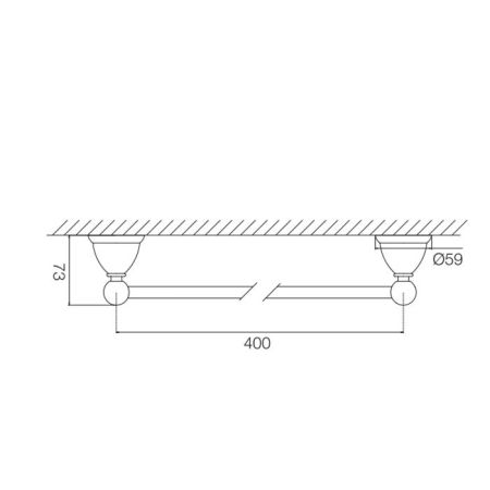 Fima Carlo Frattini Accessori Полотенцедержатель 40см., подвесной, цвет: золото, артикул F6040/40OR