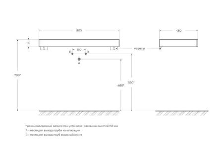 Мебель для ванной CEZARES TAVOLONE, артикул 53150