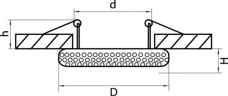 Светильник точечный встраиваемый декоративный под заменяемые галогенные или LED лампы Miriade Lightstar 011996