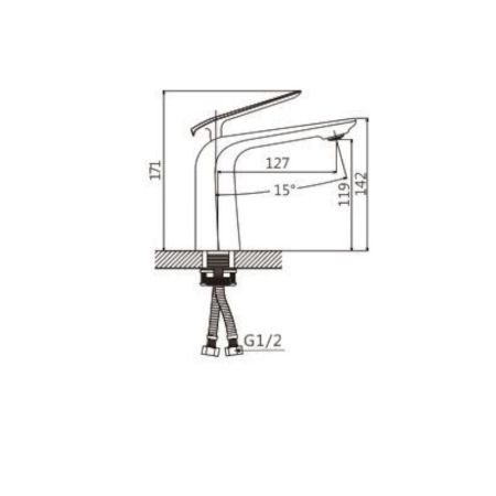 Смеситель для раковины Savol S-JD9101AW, белый