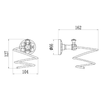 Держатель для фена Savol S-005855C, бронза, артикул S-005855C