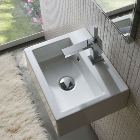 GLOBO Classic Раковина подвесная без отв.под смеситель 40х32хh14,цвет белый