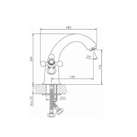 Смеситель для раковины D-Lin D110811, хром