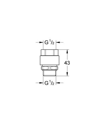 Воздушный клапан 1/2 дюйма GROHE Eggeman, хром (41238000), артикул 41238000