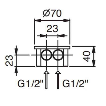 Внутрення часть, Fantini, Fontane Bianche, для смесителя для раковины, артикул 47 00 P404A