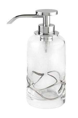 Surya Crystal Stream, дозатор 7х7хh18 см с помпой V6, цвет хром, артикул 6625/CH-V6