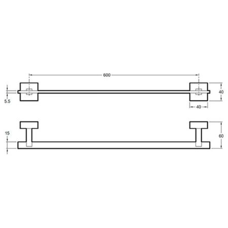 Полотенцедержатель подвесной JACOB DELAFON MÉCANIQUE E77869-CP (металл, хром, на стену), шт, артикул E77869-CP