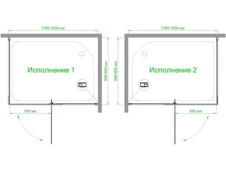 Душевой уголок Royal Bath  RB  HPVD-T-BL 120х90х200 (прозрачное), артикул RB9120HPVD-T-BL