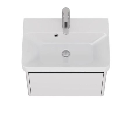 Тумба с раковиной подвесная Dreja Luxury 55 см, белый, артикул 99-2009-com