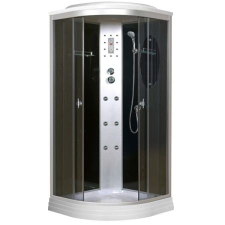 Душевая кабина Niagara NG-5012 120х120 профиль Серый задняя стенка Черная, артикул 50120134