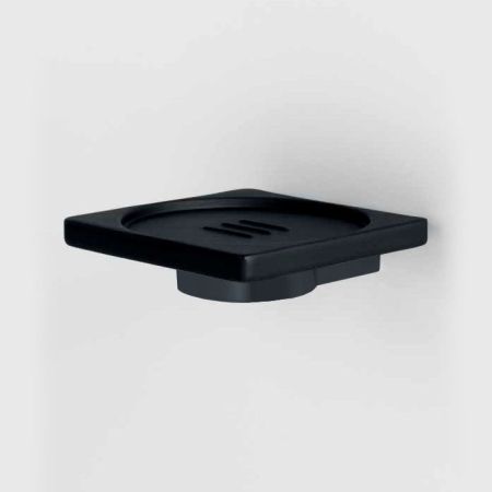 Colombo MiniQ Мыльница подвесная, цвет: графит матовый/черная резина, артикул B5001.GM-RNE