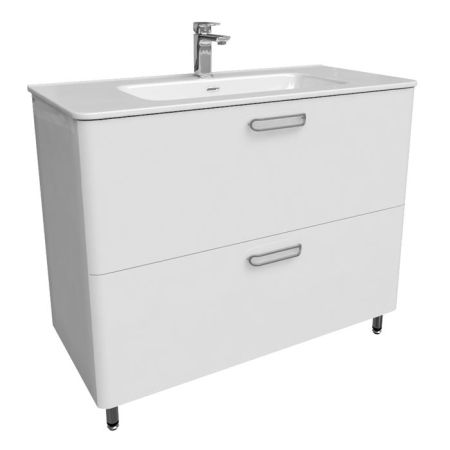 Тумба с раковиной Iddis  Brick белая,  100 см (BRI10WFi95K), артикул BRI10WFi95K