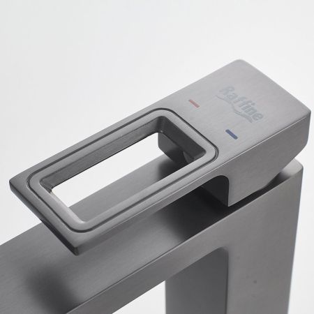 Смеситель для раковины Raffine F0196T, оружейная сталь, артикул F0196T