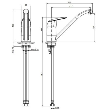 FIMA|Carlo Frattini Kitchen Смеситель для кухни, вращающийся излив, цвет хром, артикул F3207NCR