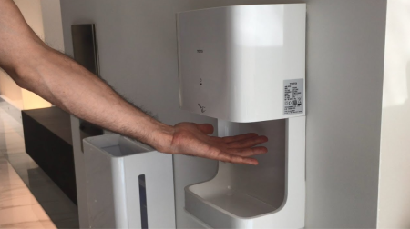 TOTO PUBLIC Сушилка для рук, 245x154x470мм, цвет: белый цена со склада нашего), артикул TYC324W