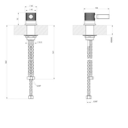 GESSI INCISO Рычаг удаленного управления, цвет: золото, артикул 58200#246