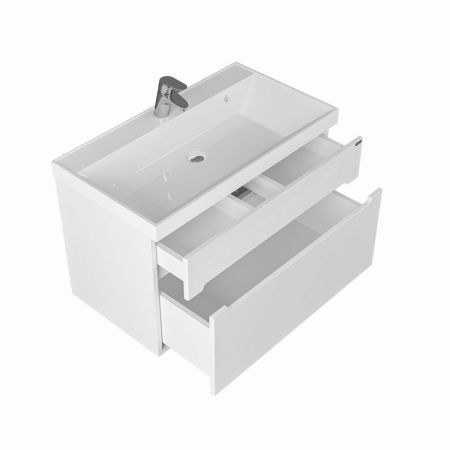 Тумба для умыв. "Лондон-80" 2 ящ, подвес. (ум. Астория 80 литой мрамор), артикул 224004л