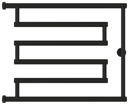 Полотенцесушитель водяной High-Tech model "L+" 500х650 (Матовый черный), артикул 31-4052-5065