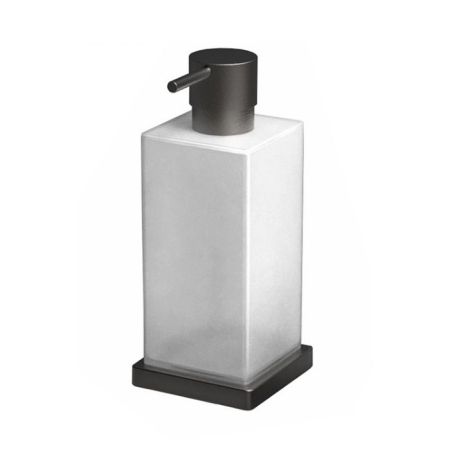 Colombo Look Дозатор для жидкого мыла, настольный, цвет: PVD графит матовый/матовое стекло, артикул B9317.GM-VAN