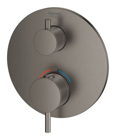 Внешняя часть термостатического смесителя для душа GROHE Atrio, темный графит, матовый (24134AL3)