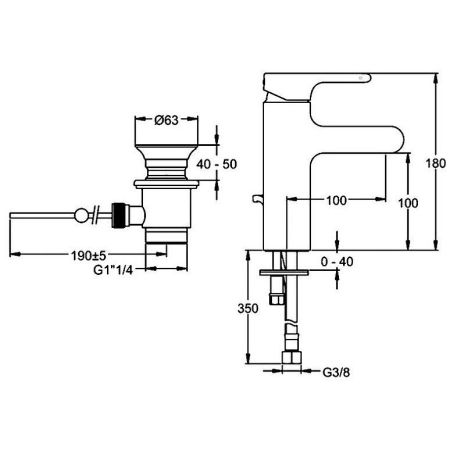 Смеситель для раковины  JACOB DELAFON SINGULIER E10860-CP (хром, L-10 H-10), шт, артикул E10860-CP