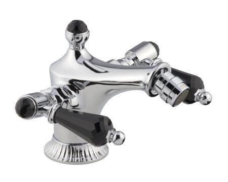 Emmevi The One Atena, смеситель для биде. Черные кристаллы Swarovski, цвет хром