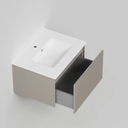 Тумба под раковину подвесная La Fenice Terra FNC-01-TER-C-60, бежевая, артикул FNC-01-TER-C-60