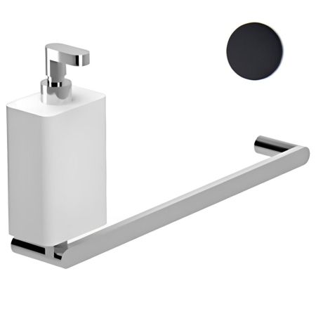 Полотенцедержатель с дозатором жидкого мыла Webert Living LV501501560, черный, артикул LV501501560