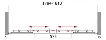 Душевая дверь в нишу BELBAGNO UNO-BF-2, артикул UNO-BF-2-170-P-Cr