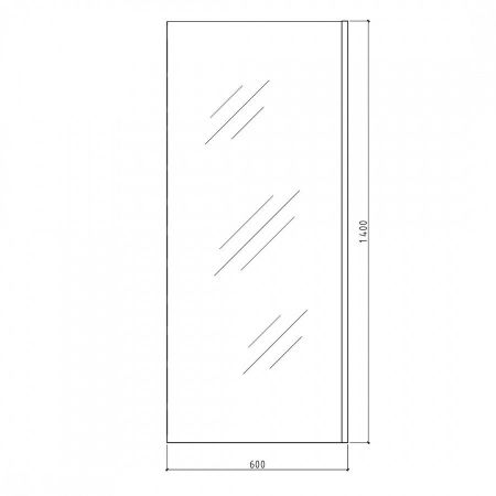 Шторка на ванну 60x140 Maretti Project Black PB41F6014099, черный профиль, артикул PB41F6014099