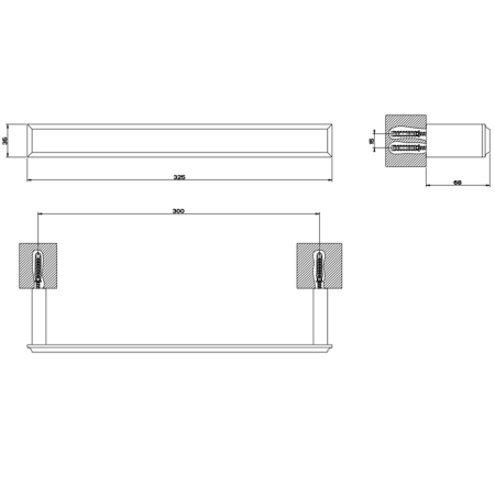 Gessi Eleganza Полотенцедержатель 30см, цвет: хром, артикул 46497#031