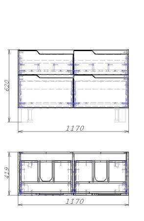 Тумба Hella stor 120, белый лак, артикул OW24.08.00
