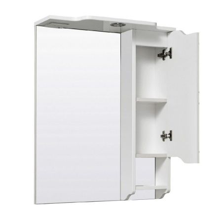 Зеркало со шкафом Runo Стиль 65 4620750026806 с подсветкой Белое