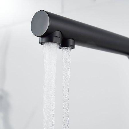 Смеситель для кухни с подключением фильтра Shevanik S468H, черный