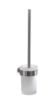 Gedy Pirenei, настенный стеклянный ёрш, цвет зачищенный хром