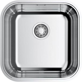 Мойка, OMOIKIRI, Omi, ширина, мм-445, глубина, мм-445, высота, мм-180, тип установки-встраиваемый, отверстия для смесителя-отсутствуют, с переливом, сифон и донный клапан в комплекте, материал-нержавеющая сталь, крепления в комплекте, цвет-нержавеющая ста