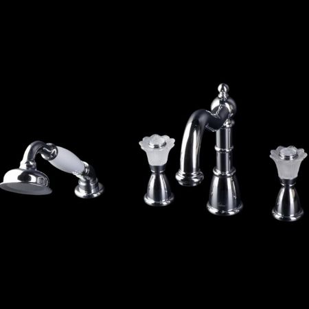 Смеситель врезной на 4 отв.,  Camelia хром_Комплект, артикул 396-Camelia