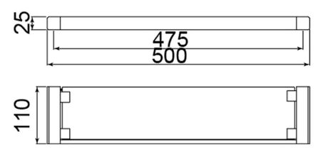 Стеклянная полка Timo Selene 14072/03 Черный, артикул 14072/03